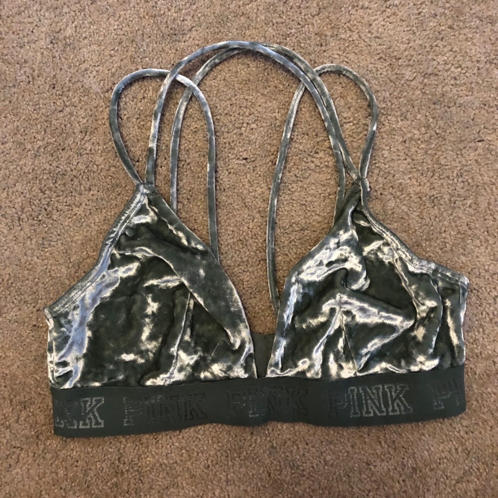 Velvet Olive Green Bralette